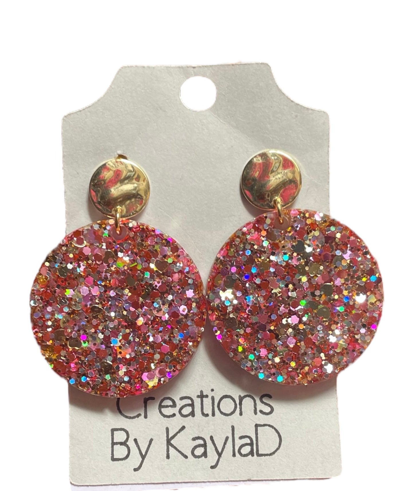 #414 Rose Sparkle Post Earrings