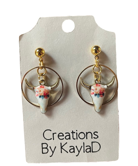 #411 Longhorn earrings 4