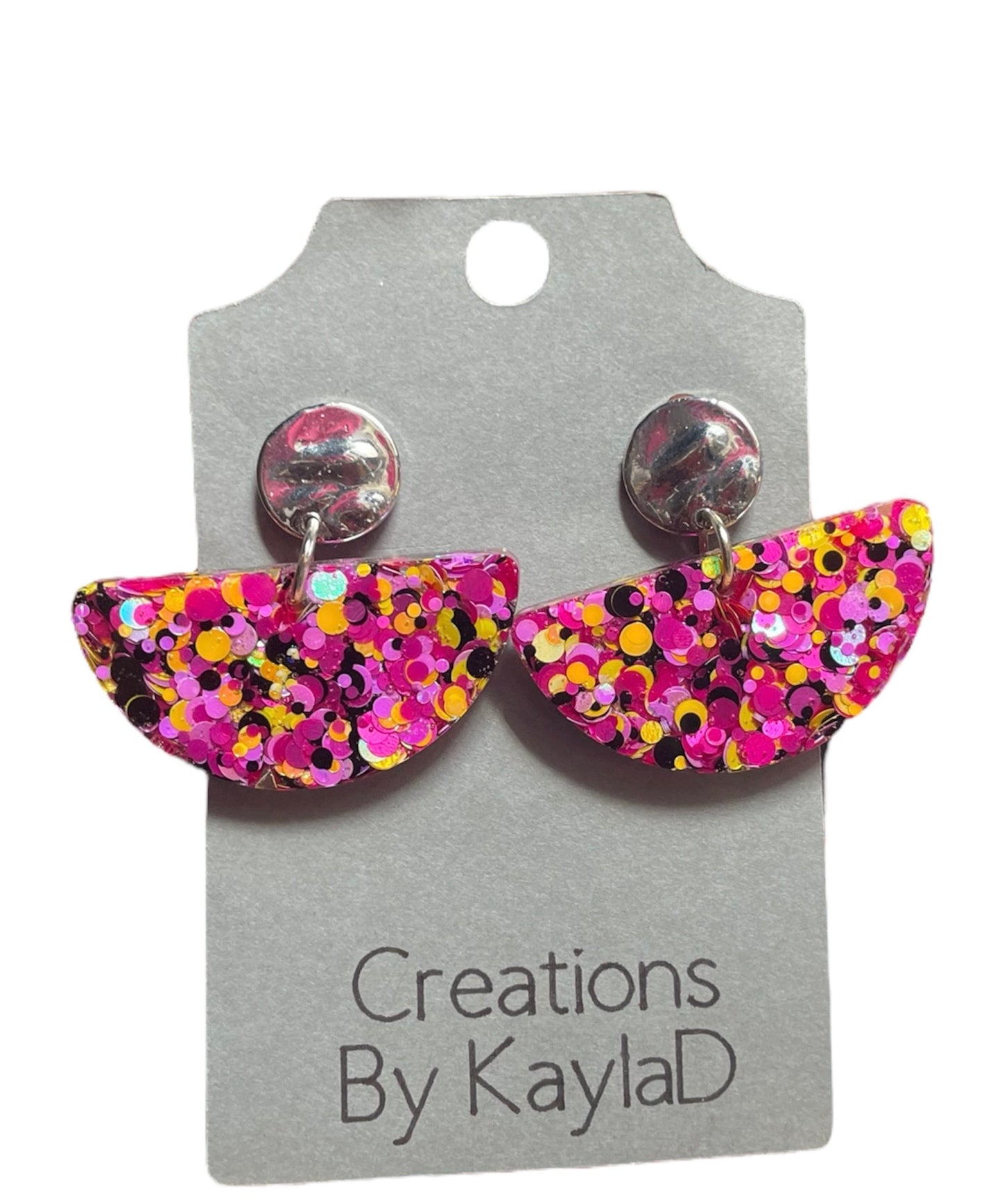 #415 Retro flair half circle earrings