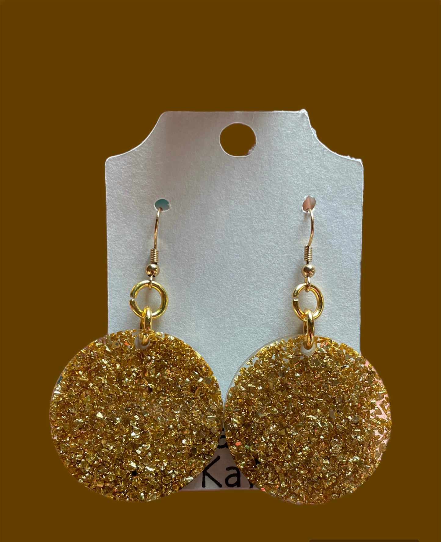 Gold Dust Circle Earrings