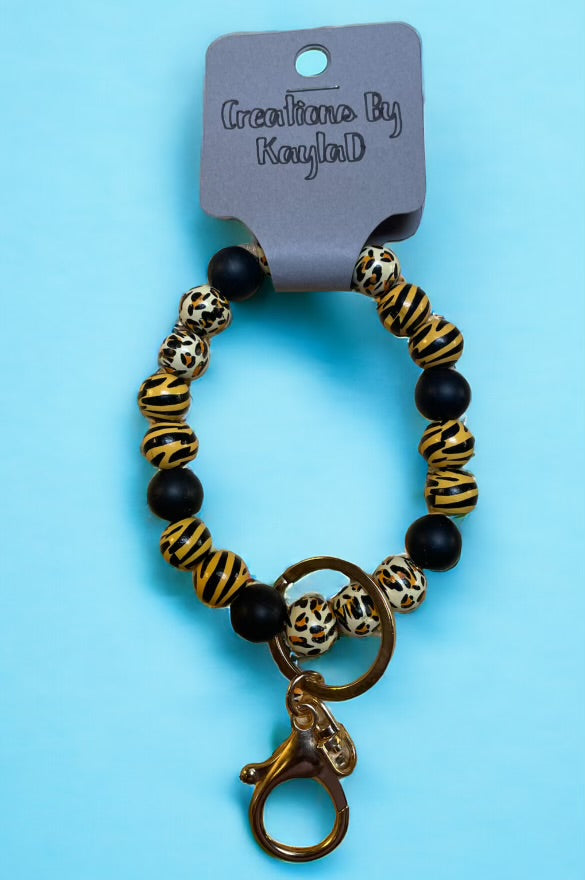 #232 cheetah print keychain