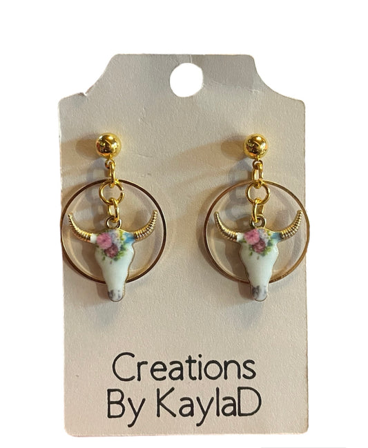 #406 Longhorn Earrings 1