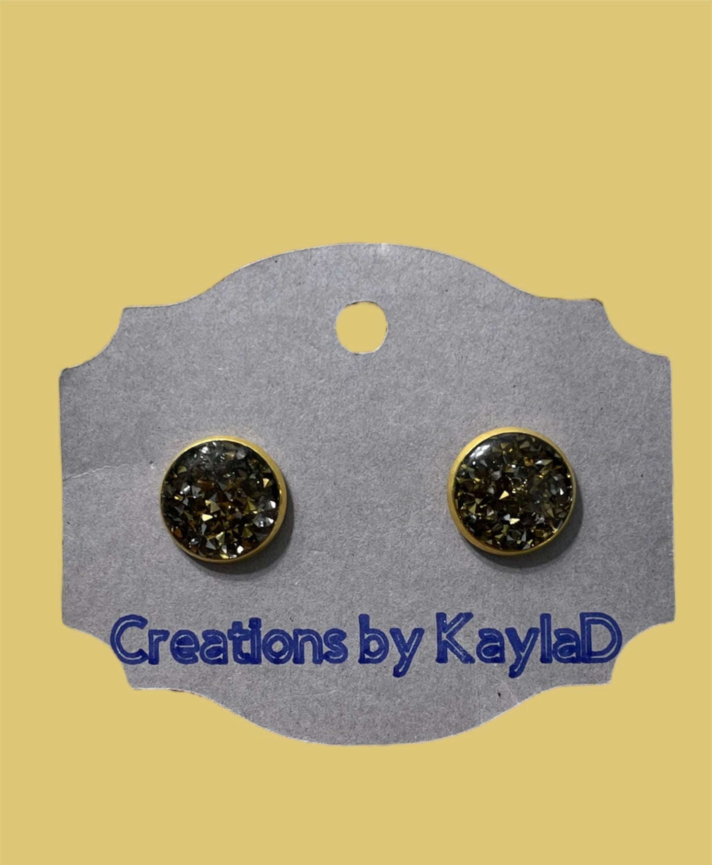 #315 Brown Sparkle Stud Earrings