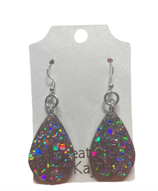 #340 Small Onyx Teardrop Earrings