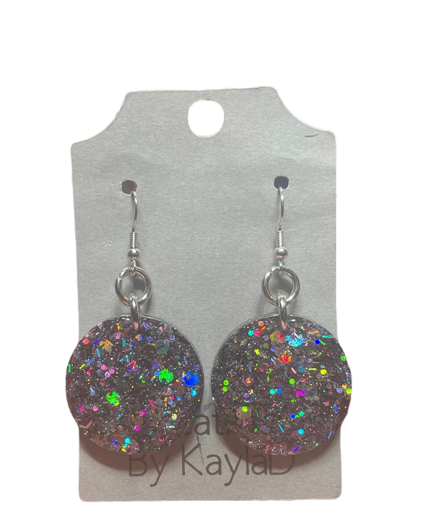 #334 Onyx Small Circle Earrings