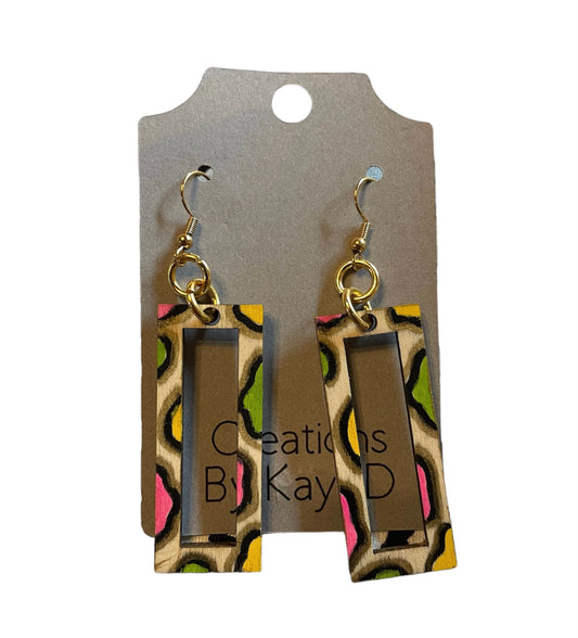 #309 Rainbow Cheetah Print Earrings