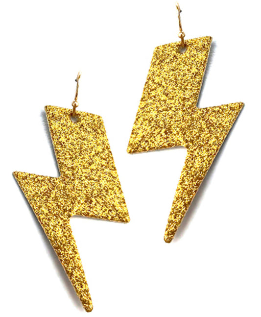 Glitter Lighting Earrings (Gold)