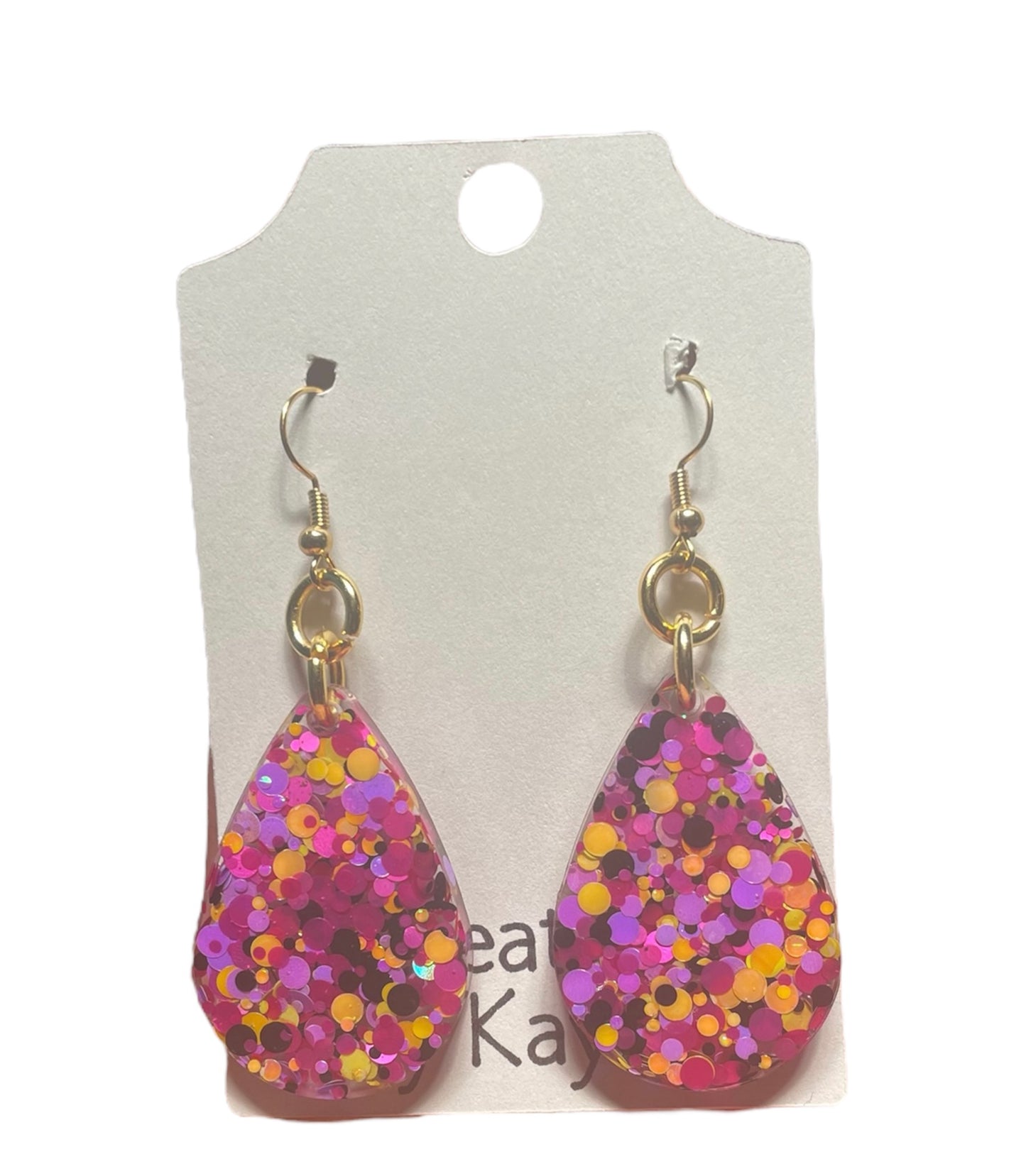 #335 Retro Flair Teardrop Earrings