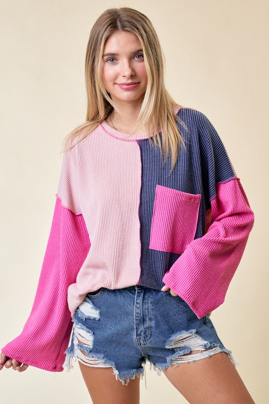 Split color block Top