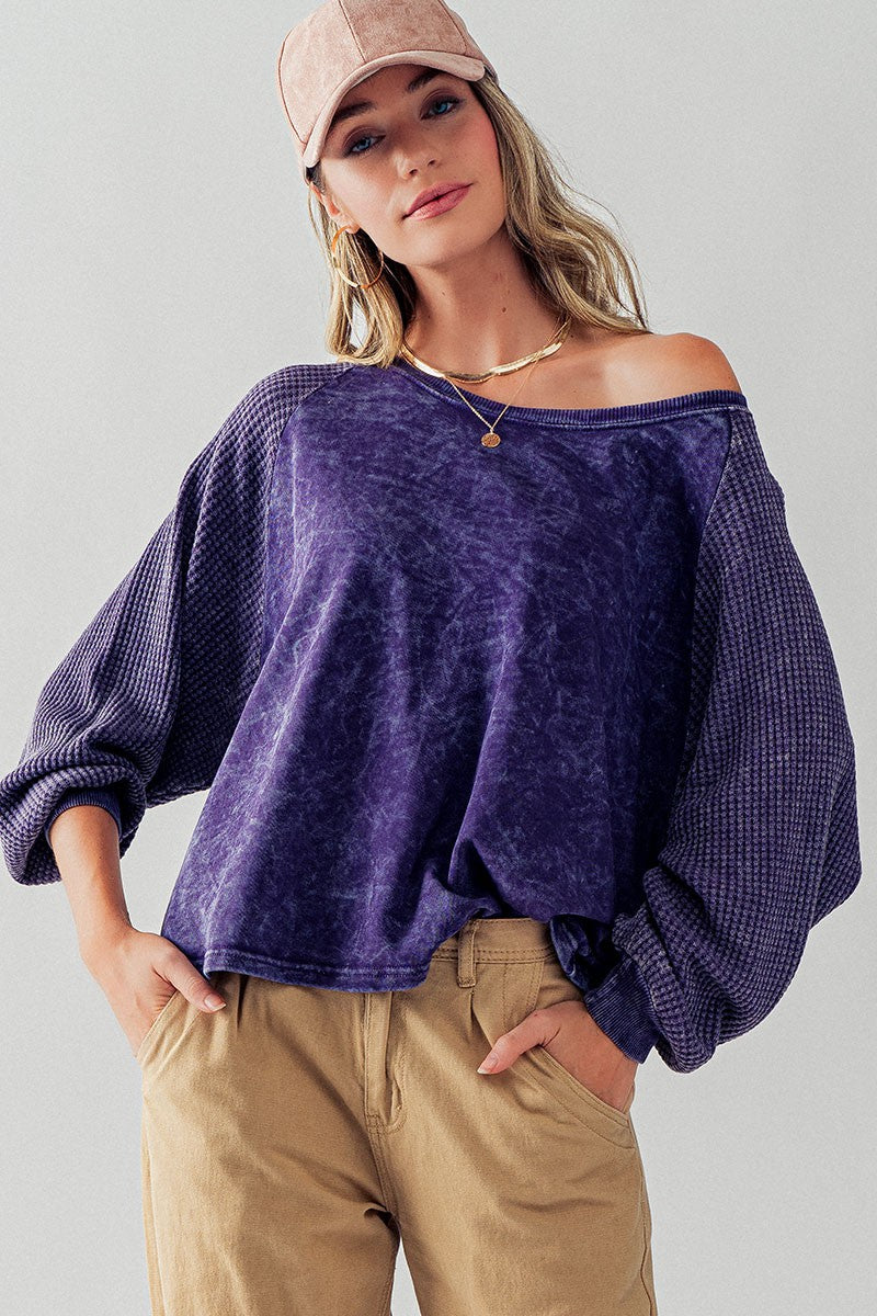 Purple Washed Top