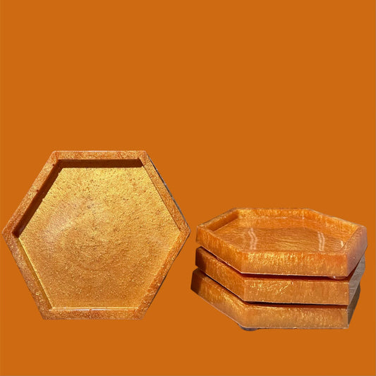 Camel Hexagon Drink Coasters