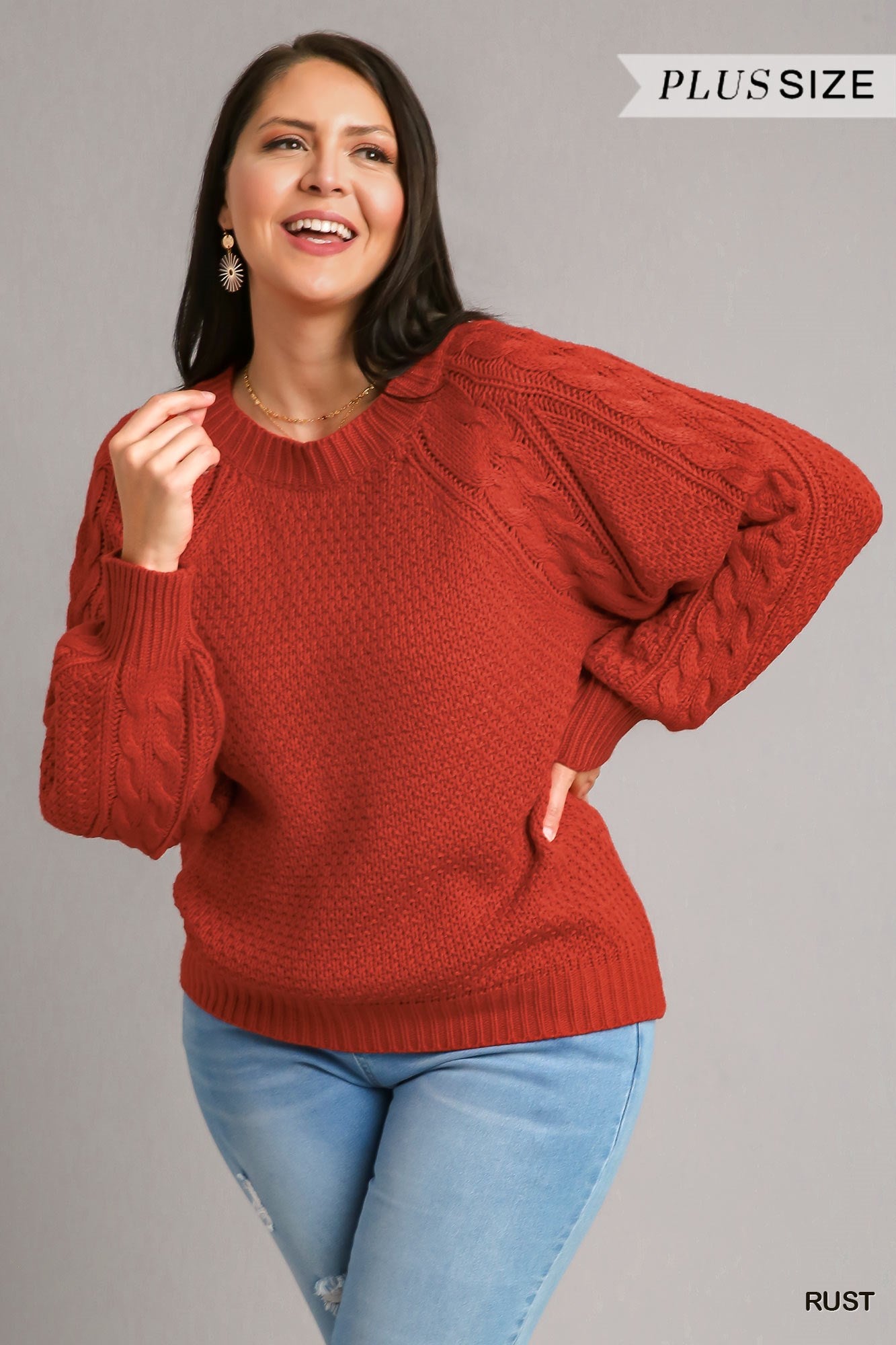 Chenille Cable Knit Pullover Sweater