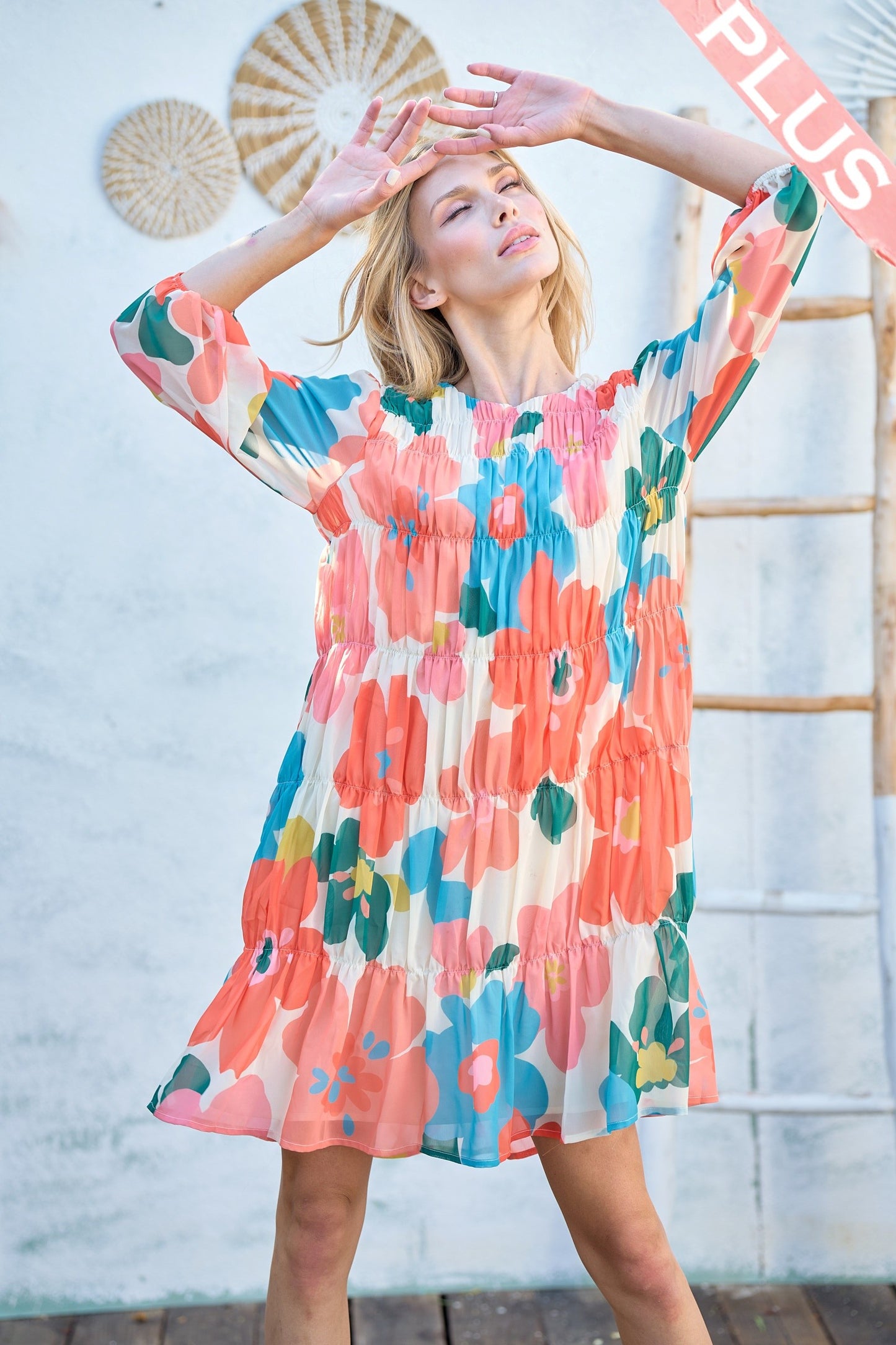 Chiffon floral printed dress