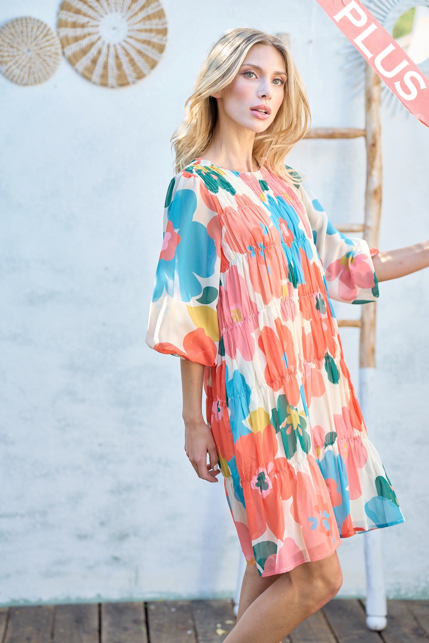 Chiffon floral printed dress