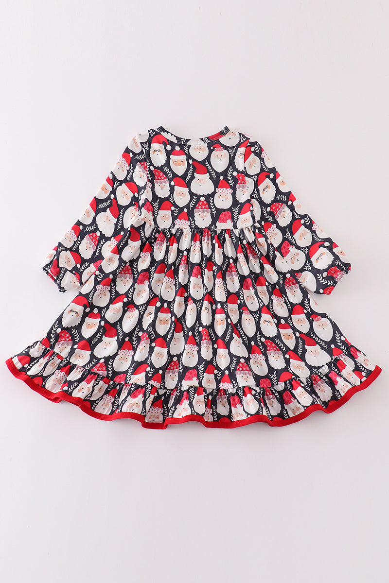 Christmas santa ruffle dress