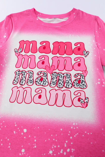 Rose Mama Letter Print Graphic Tie Dye