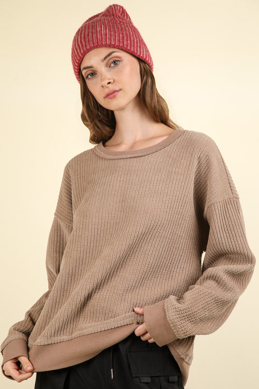 Mocha Soft Texture Knit Top